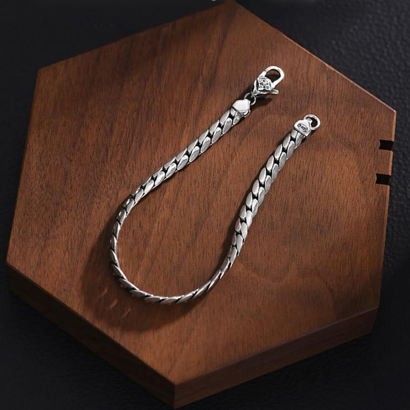 WorldNorse – Flaches Armband mit kubanischem Gliederverschluss