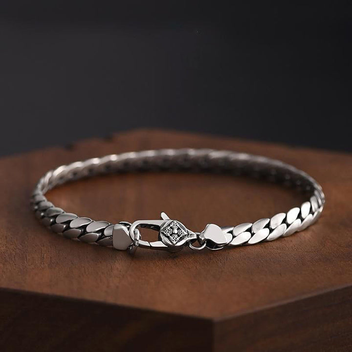 WorldNorse – Flaches Armband mit kubanischem Gliederverschluss