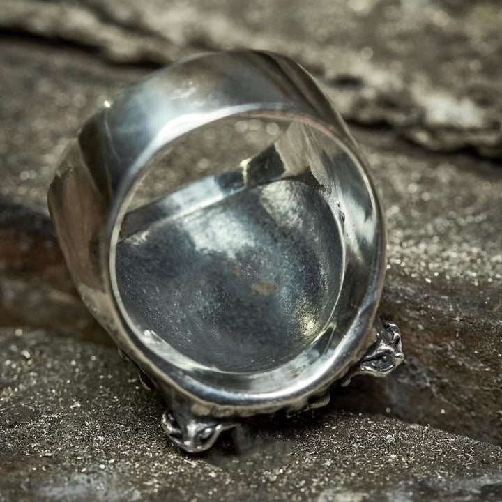 WorldNordischer Kaiser-Totenkopfring mit Krone