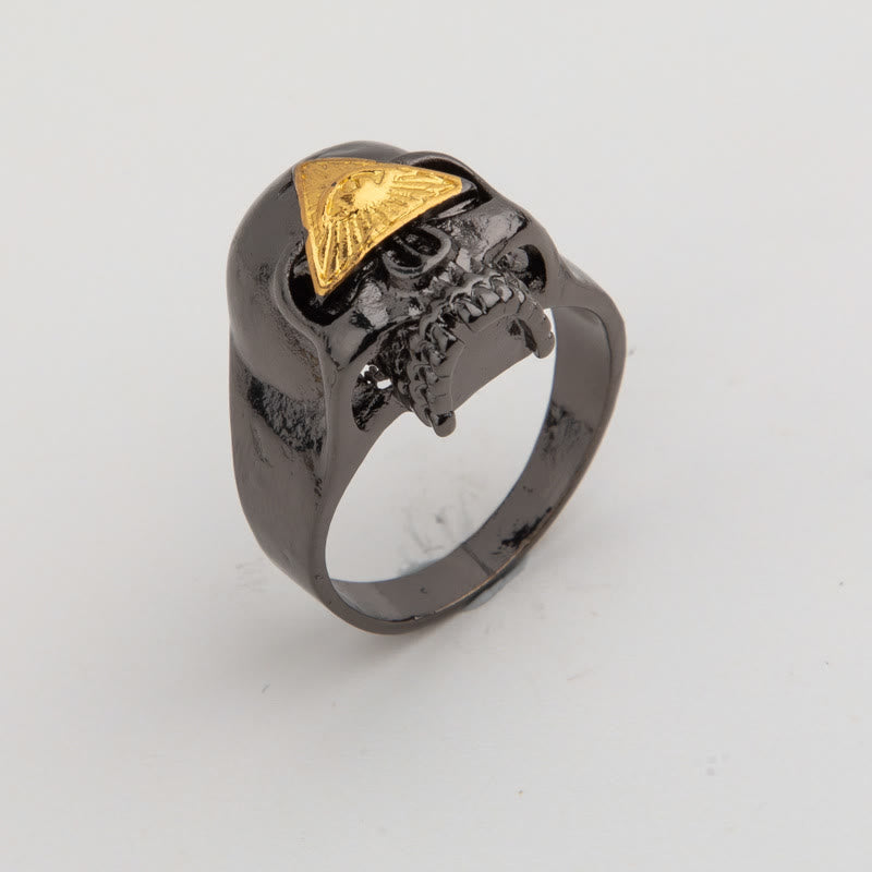 WorldNorse Allsehendes Auge Totenkopfring