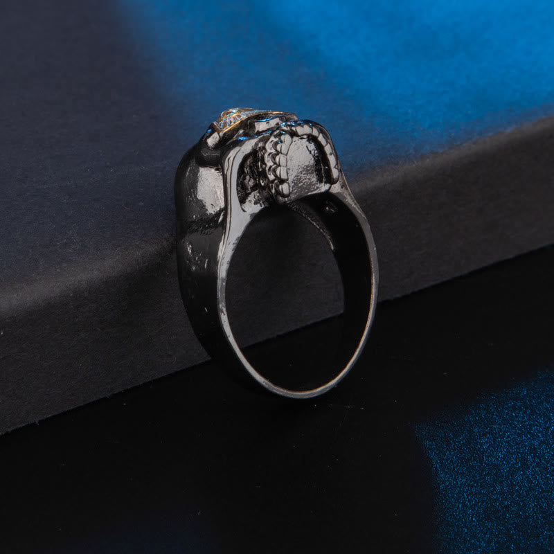WorldNorse Allsehendes Auge Totenkopfring