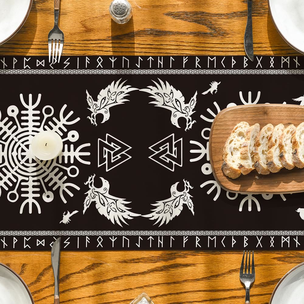 WorldNorse Yggdrasil Mjölnir Rune -Tischläufer