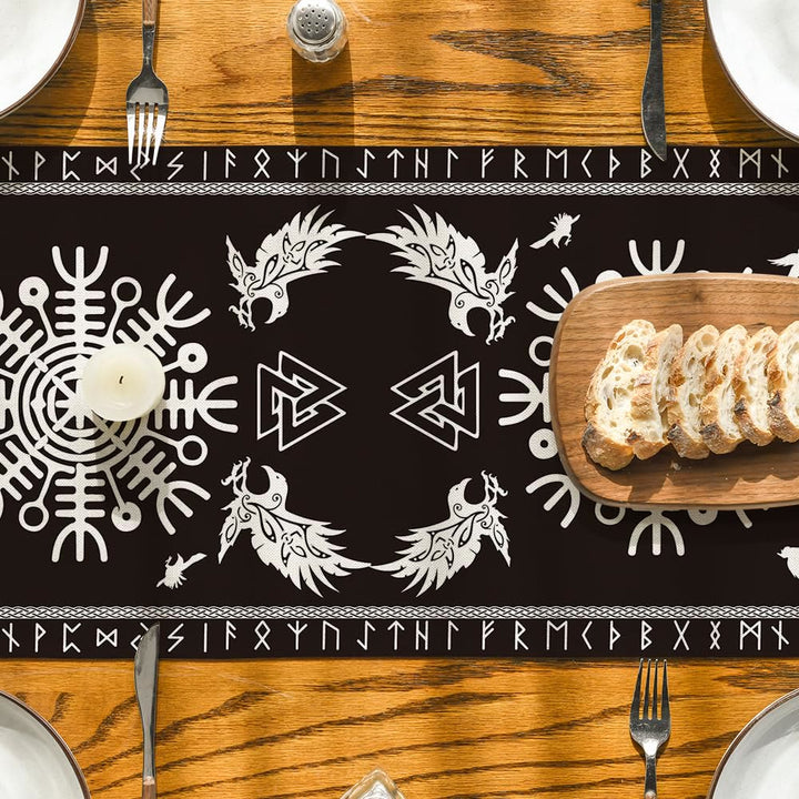 WorldNorse Yggdrasil Mjölnir Rune -Tischläufer