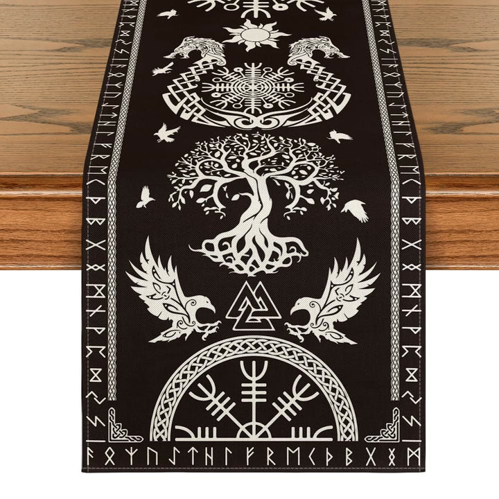 WorldNorse Yggdrasil Mjölnir Rune -Tischläufer