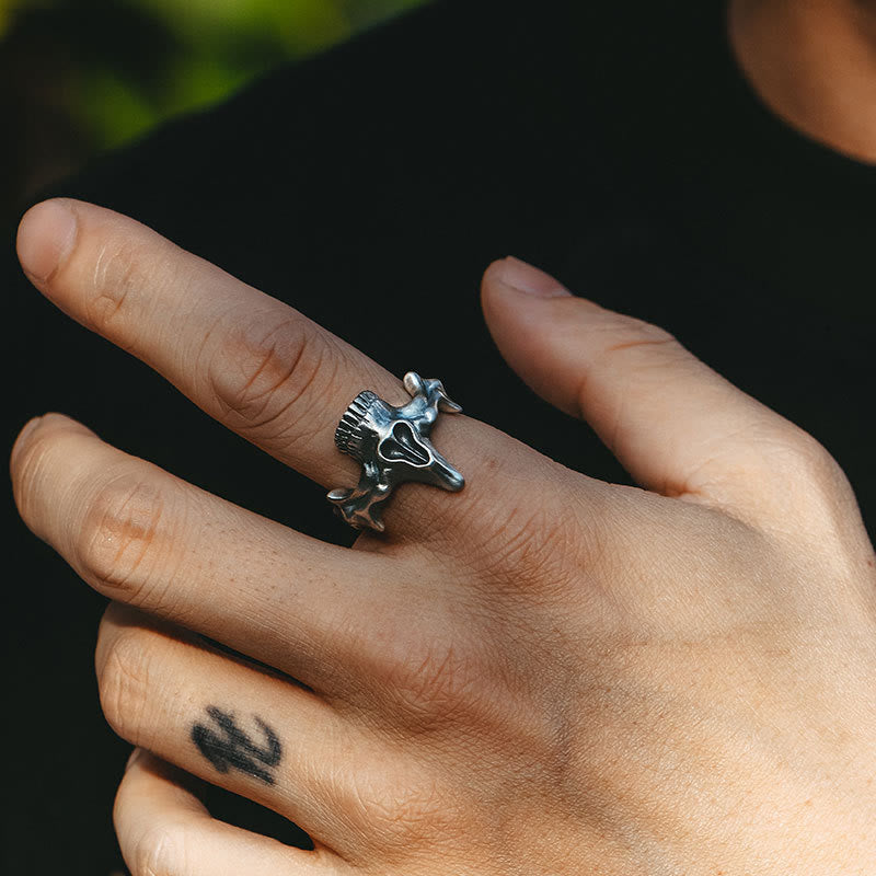 WorldNorse 2-teiliges Ringset mit Totenkopf-Masken-Design - image 8