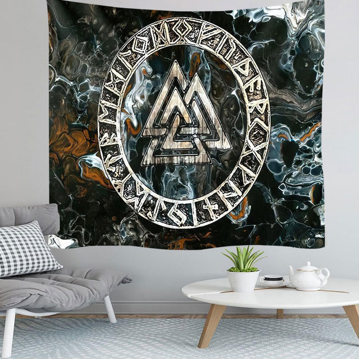 WeltNordischer Wikinger Valknut Raven Wandbehang