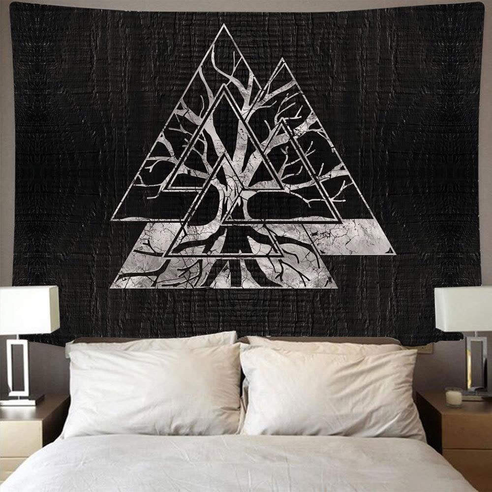 WeltNordischer Wikinger Valknut Raven Wandbehang