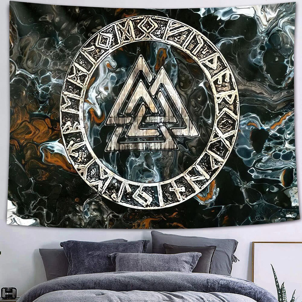 WeltNordischer Wikinger Valknut Raven Wandbehang