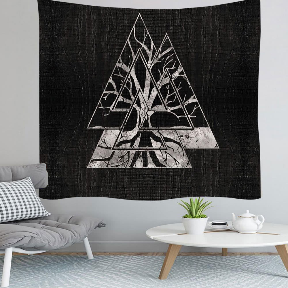 WeltNordischer Wikinger Valknut Raven Wandbehang