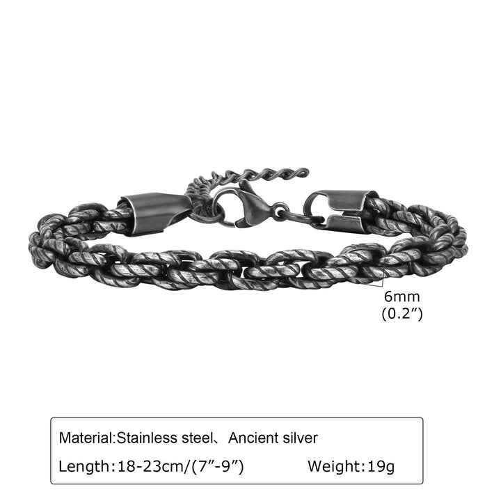 WorldNorse Punk-Armband aus Edelstahl