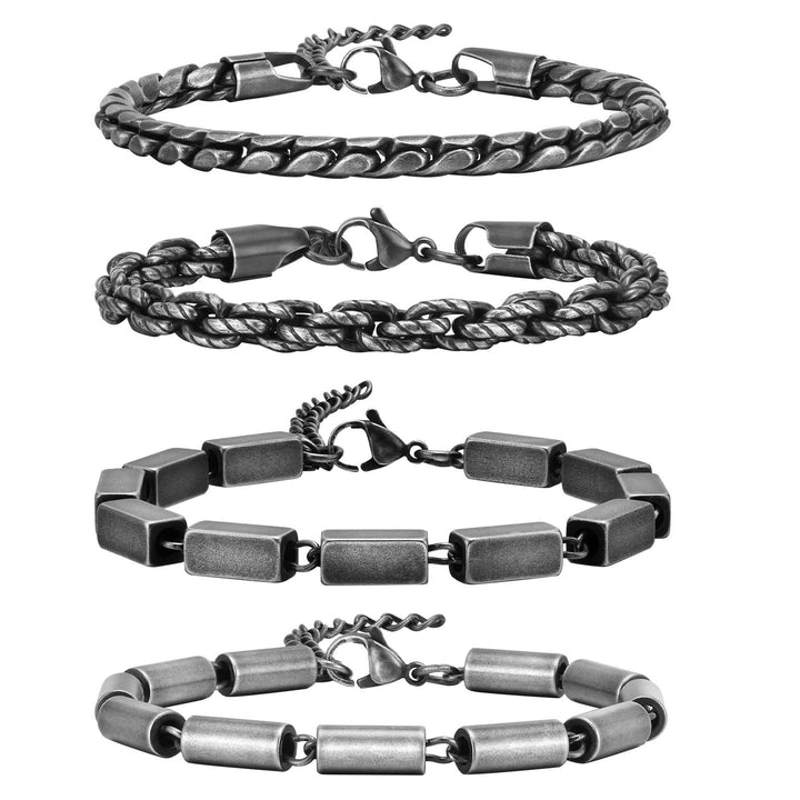 WorldNorse Punk-Armband aus Edelstahl