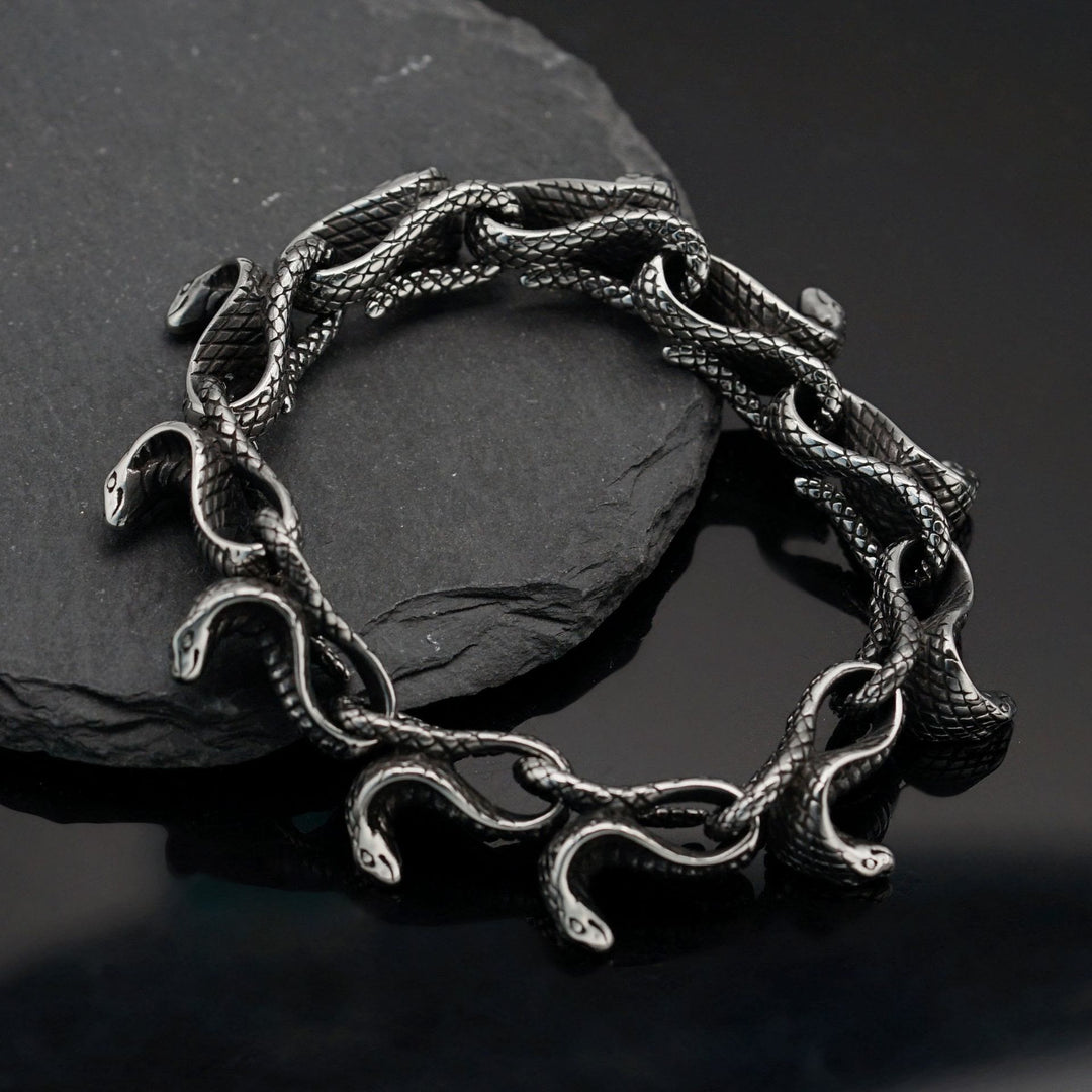 WorldNordisches gotisches Schlangenkopf-Armband