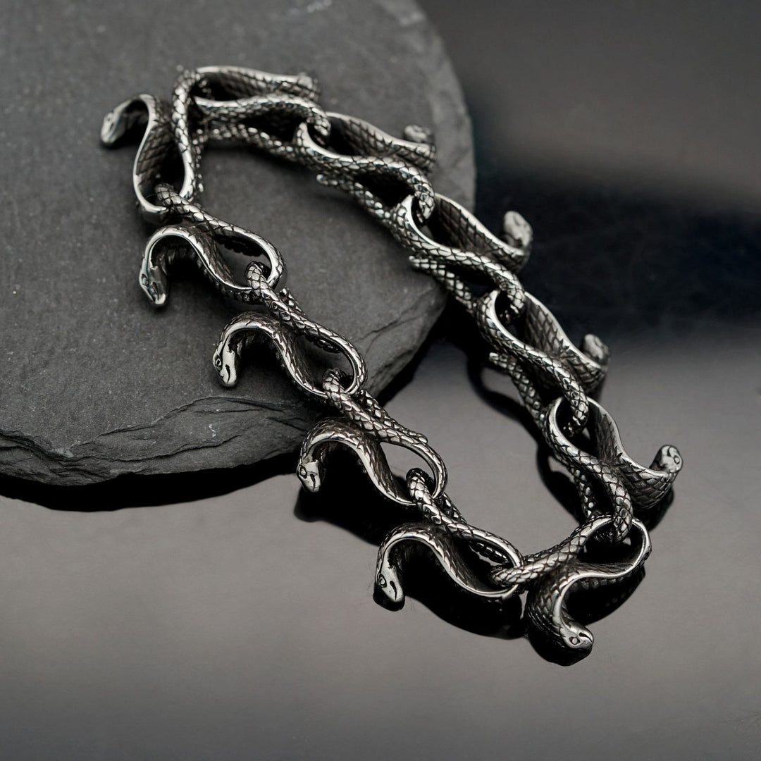 WorldNordisches gotisches Schlangenkopf-Armband