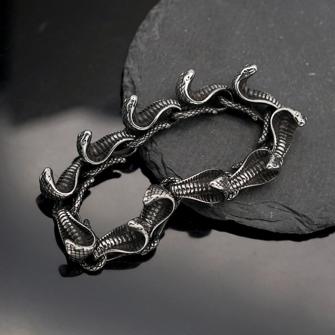 WorldNordisches gotisches Schlangenkopf-Armband
