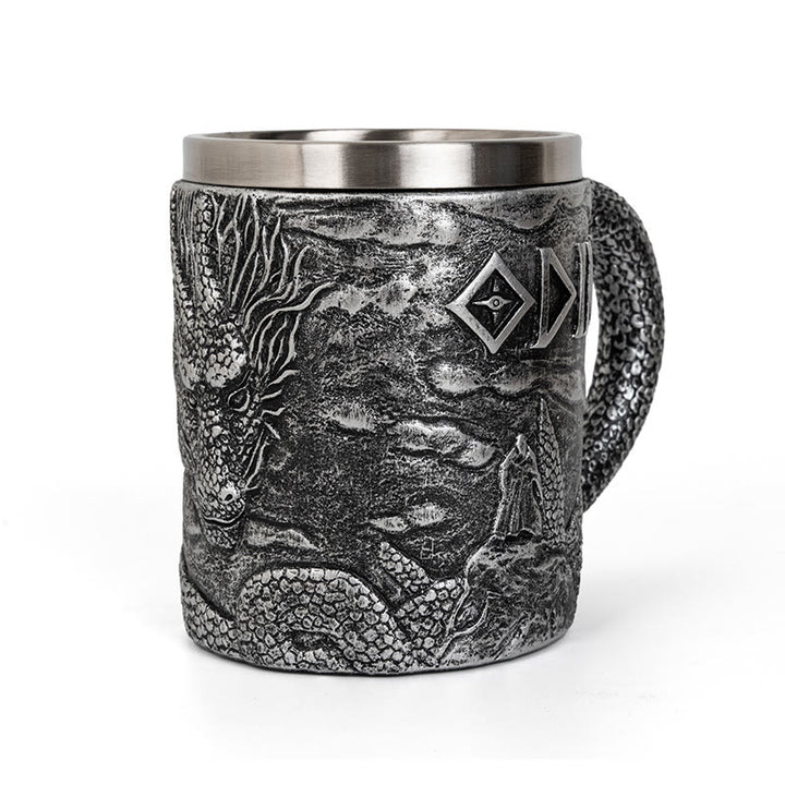 WorldNorse Odin Drachenkopf Nautische Tasse