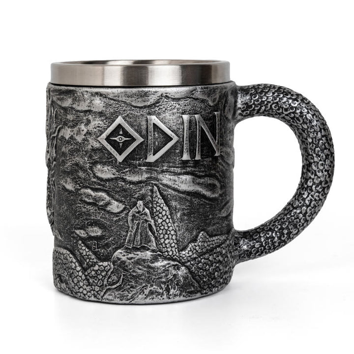 WorldNorse Odin Drachenkopf Nautische Tasse