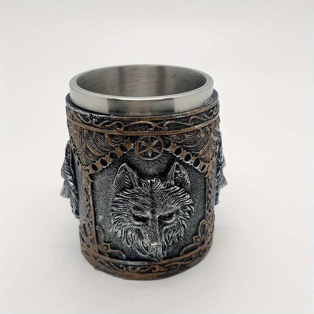 WorldNorse Nordischer Wikinger Wolf -Becher