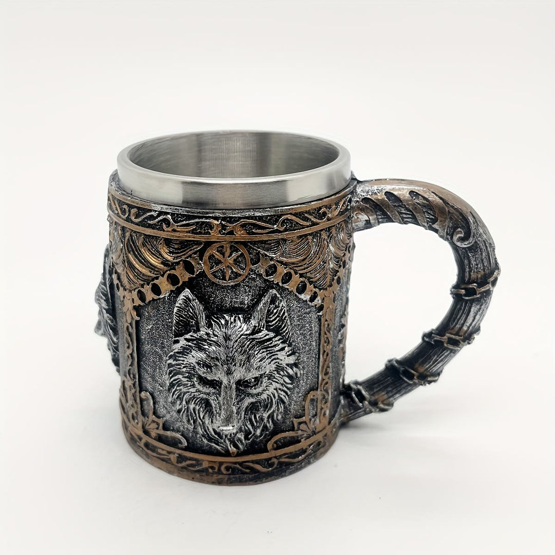 WorldNorse Nordischer Wikinger Wolf -Becher