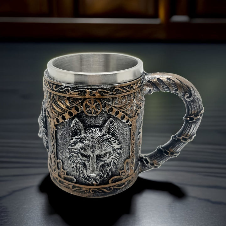 WorldNorse Nordischer Wikinger Wolf -Becher