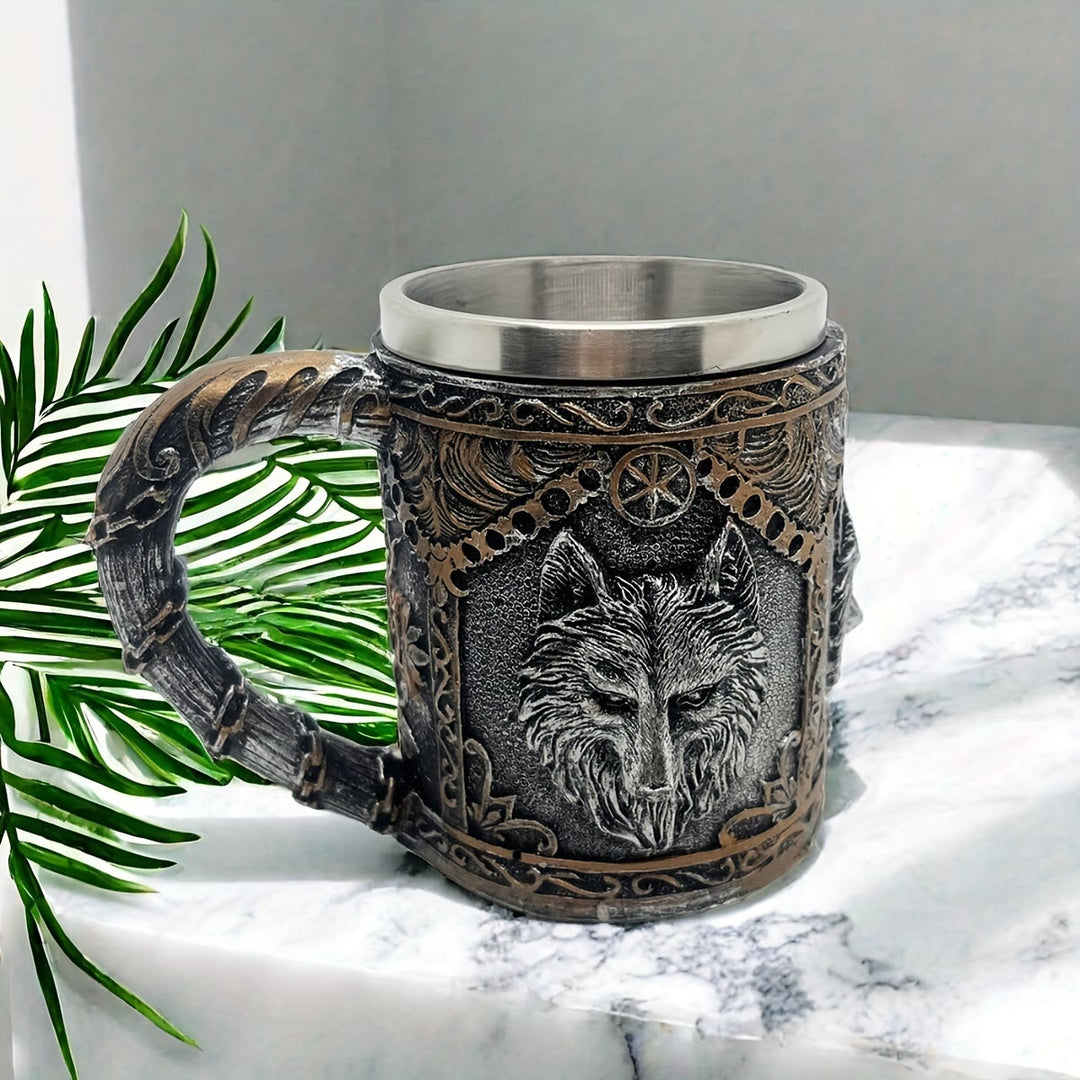 WorldNorse Nordischer Wikinger Wolf -Becher