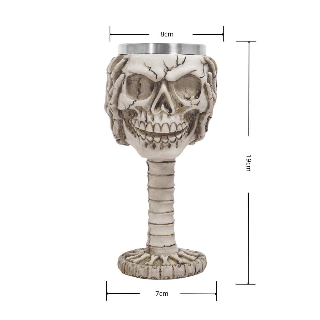 WorldNorse Totenkopf Emoticons Becher / Kelch