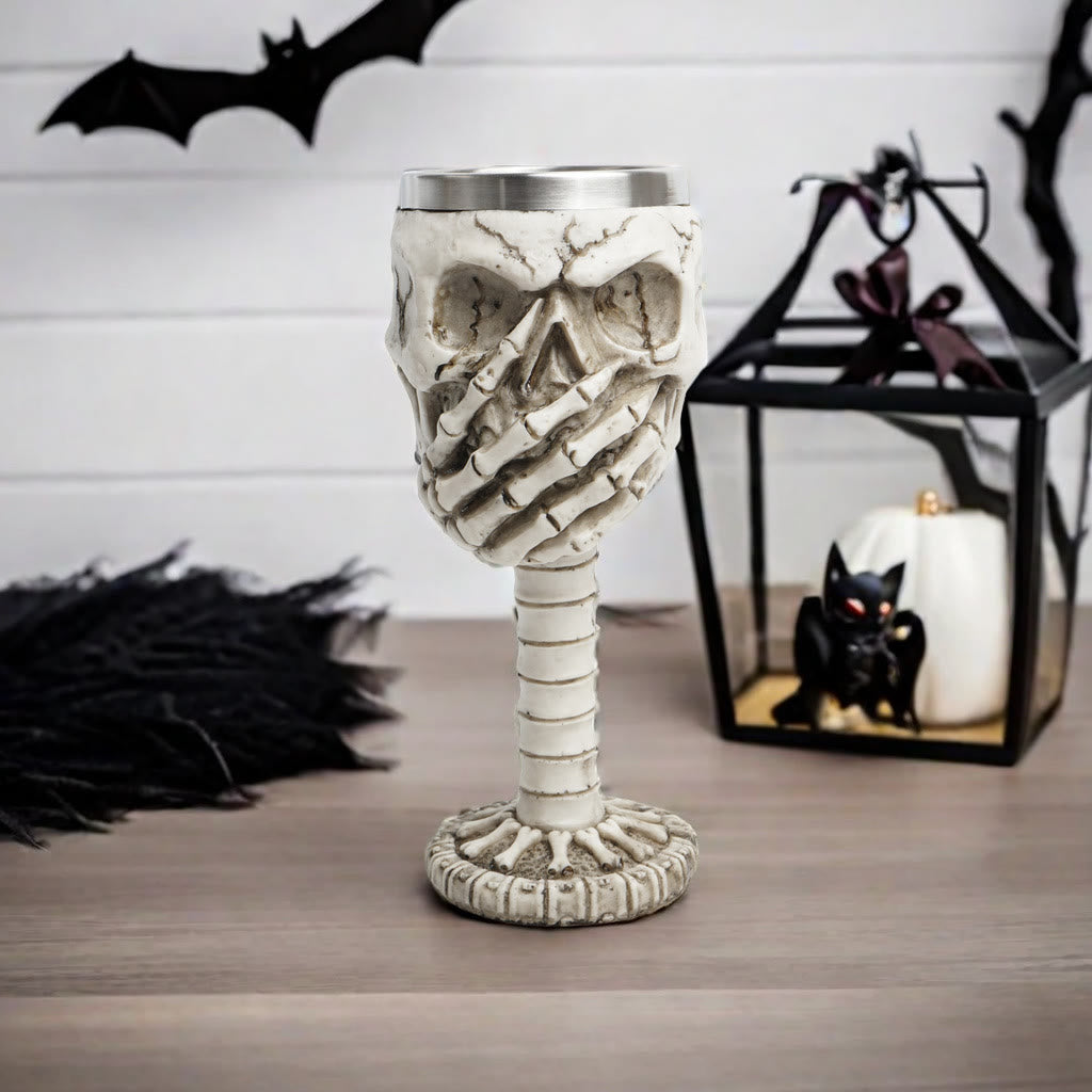 WorldNorse Totenkopf Emoticons Becher / Kelch