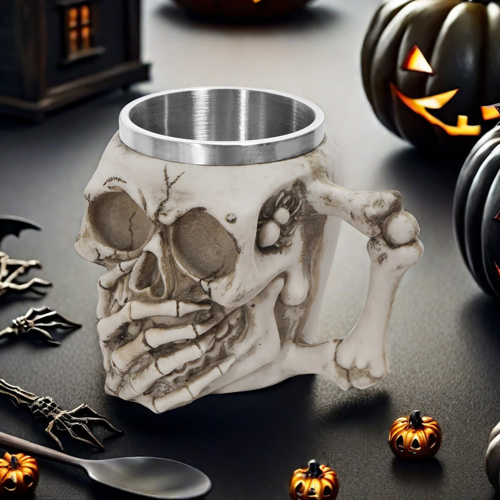 WorldNorse Totenkopf Emoticons Becher / Kelch
