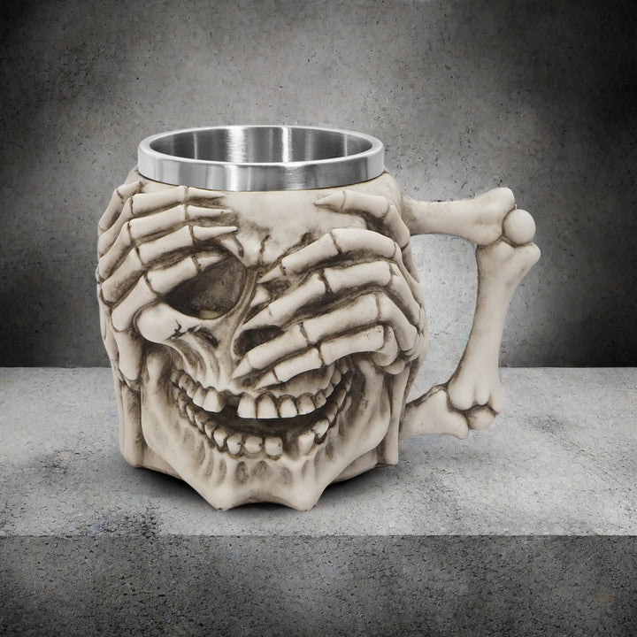 WorldNorse Totenkopf Emoticons Becher / Kelch