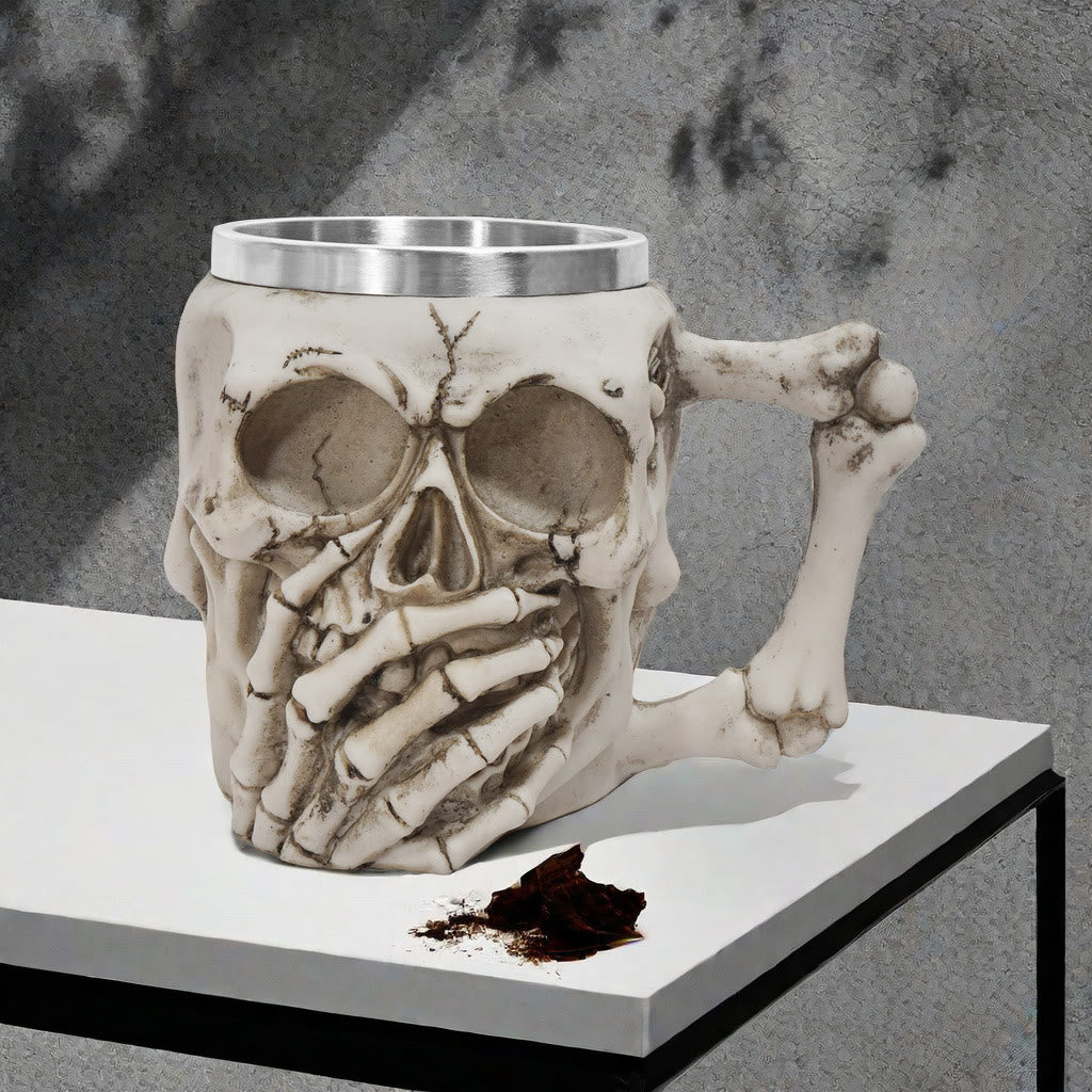 WorldNorse Totenkopf Emoticons Becher / Kelch