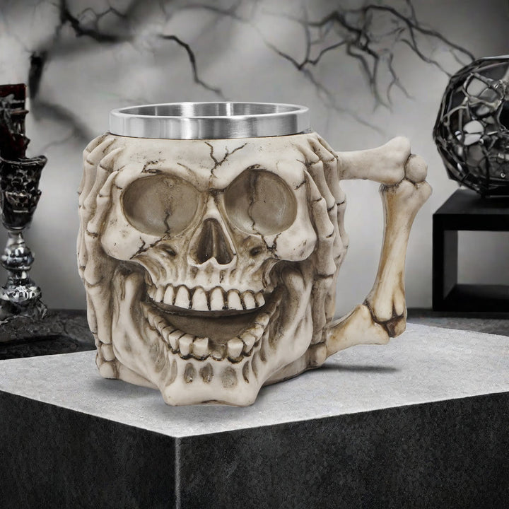 WorldNorse Totenkopf Emoticons Becher / Kelch