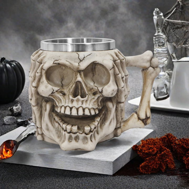 WorldNorse Totenkopf Emoticons Becher / Kelch