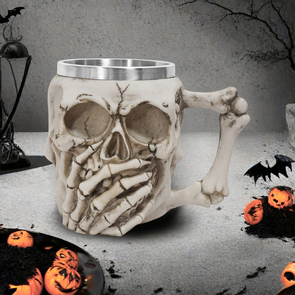 WorldNorse Totenkopf Emoticons Becher / Kelch