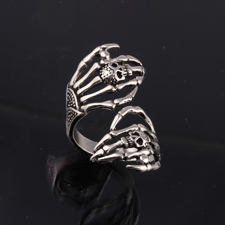 WorldNorse Dark Skull Doppelter Handgreifring