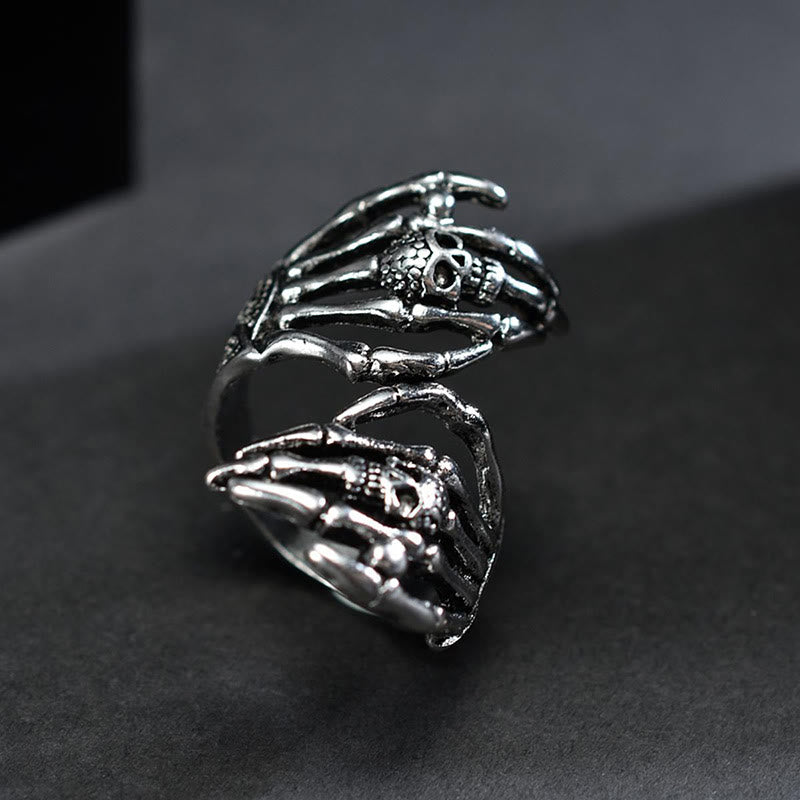 WorldNorse Dark Skull Doppelter Handgreifring