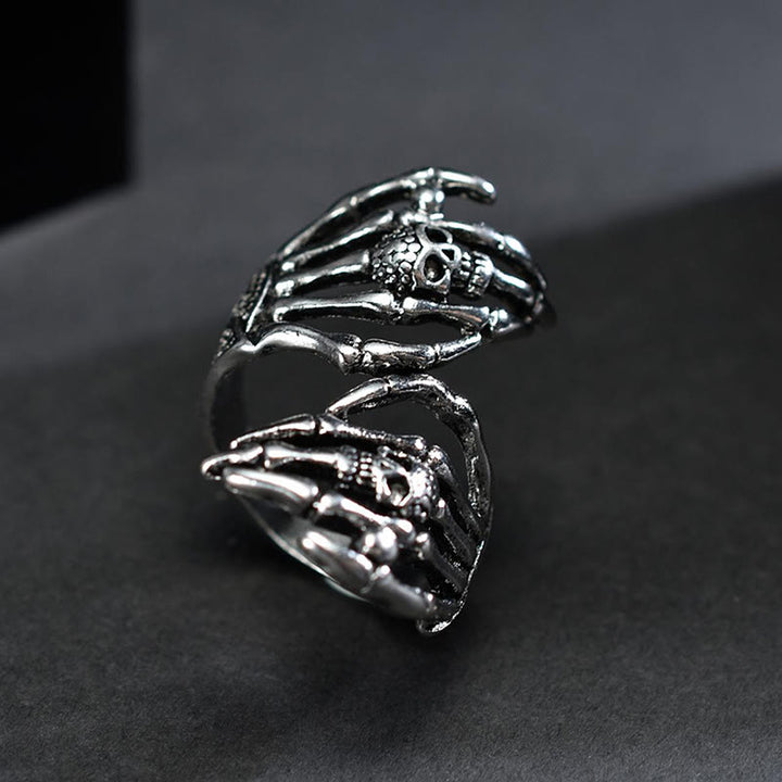 WorldNorse Dark Skull Doppelter Handgreifring