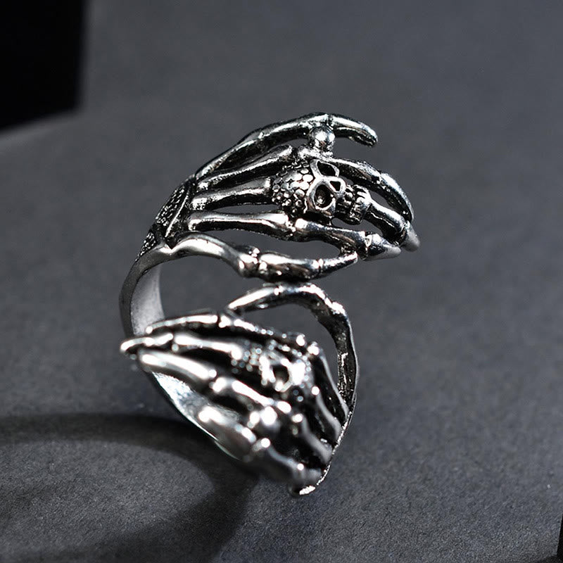WorldNorse Dark Skull Doppelter Handgreifring