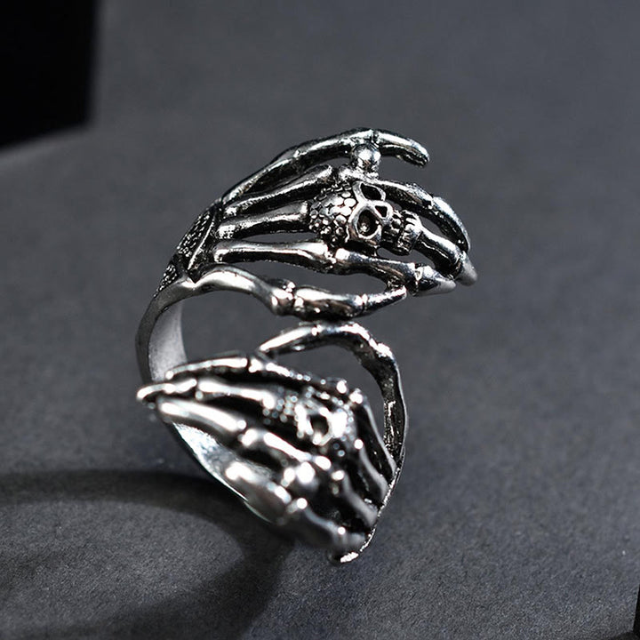 WorldNorse Dark Skull Doppelter Handgreifring