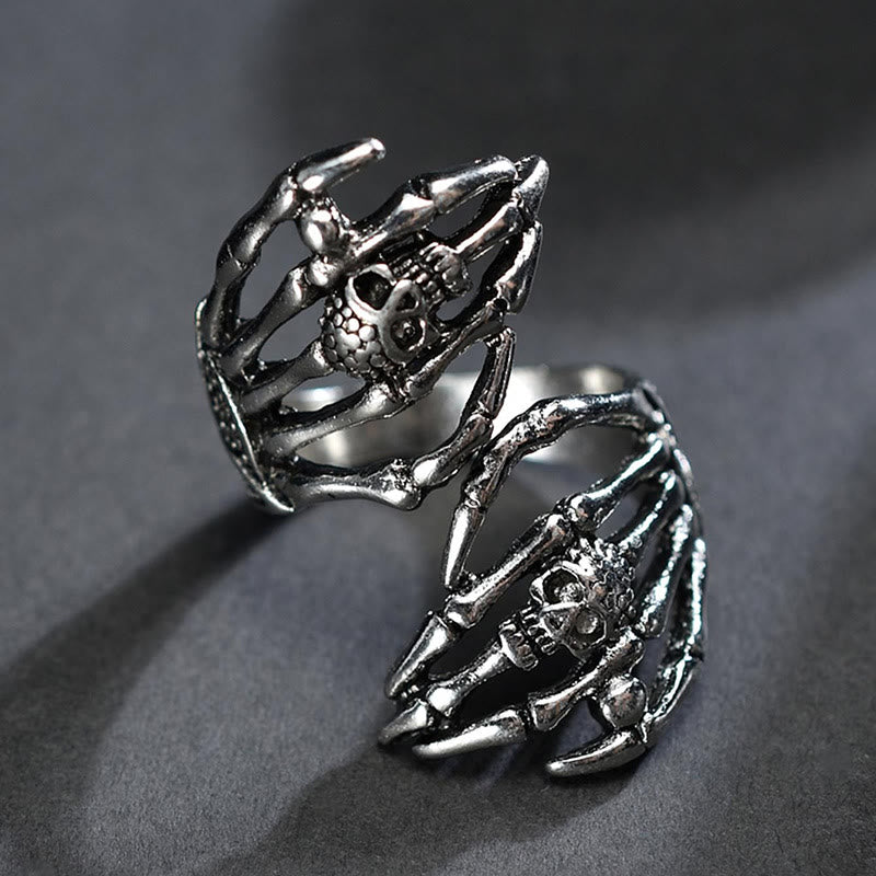 WorldNorse Dark Skull Doppelter Handgreifring