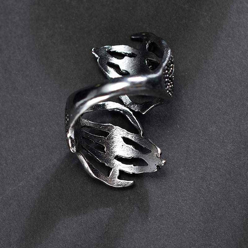 WorldNorse Dark Skull Doppelter Handgreifring