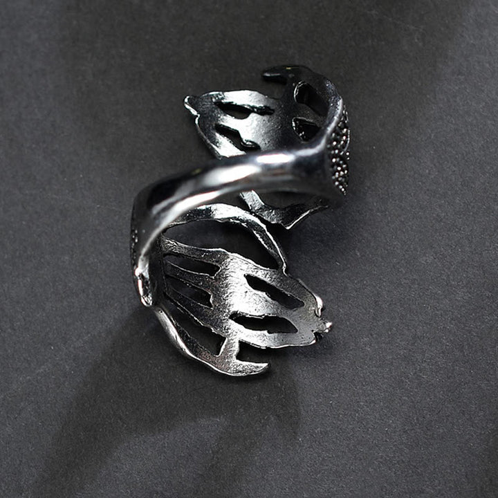 WorldNorse Dark Skull Doppelter Handgreifring