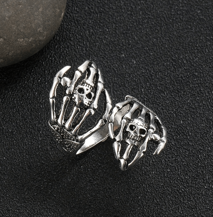 WorldNorse Dark Skull Doppelter Handgreifring