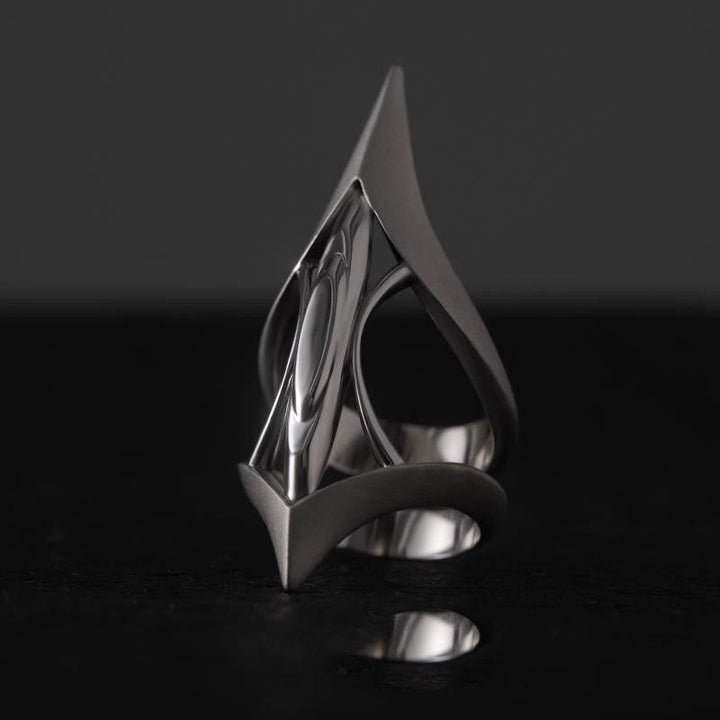 WorldNordischer Zepter-Ring mit heiligem Symbol - Silber - image 0