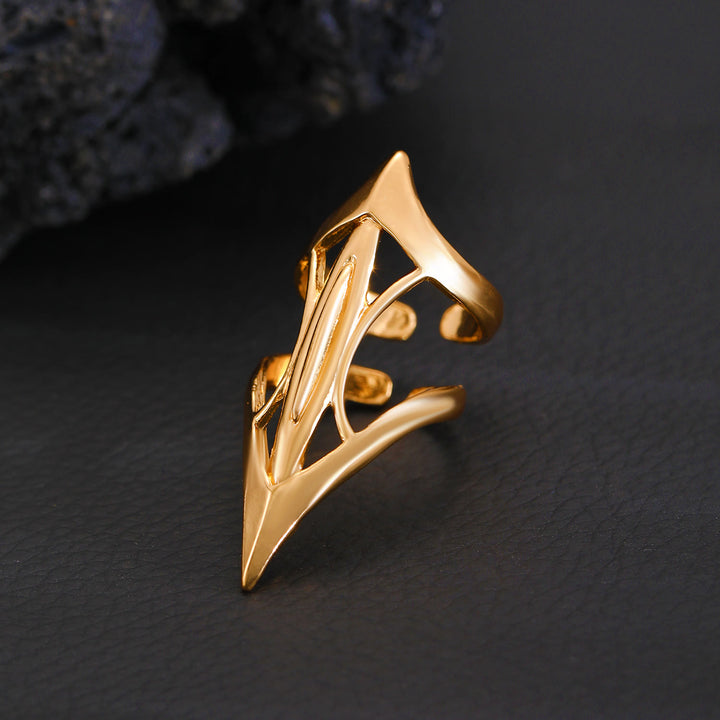 WorldNordischer Zepter-Ring mit heiligem Symbol - Gold - image 10