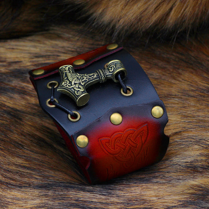 WorldNorse Mjölnir Leder-Manschettenarmband