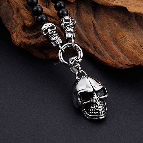 WorldNorse Totenkopf-Halskette aus Glasperlen