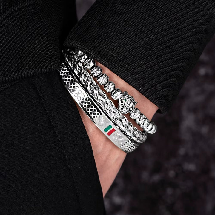 WorldNorse Pantherkopf-Armbandset