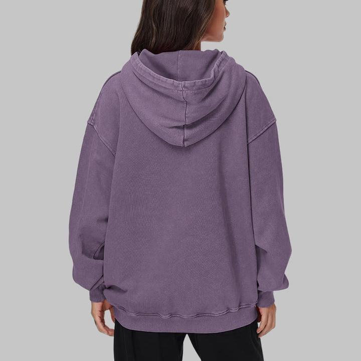 WorldNorse Gothic Raven Vegvisir Print verwaschener Kapuzenpullover - image 39