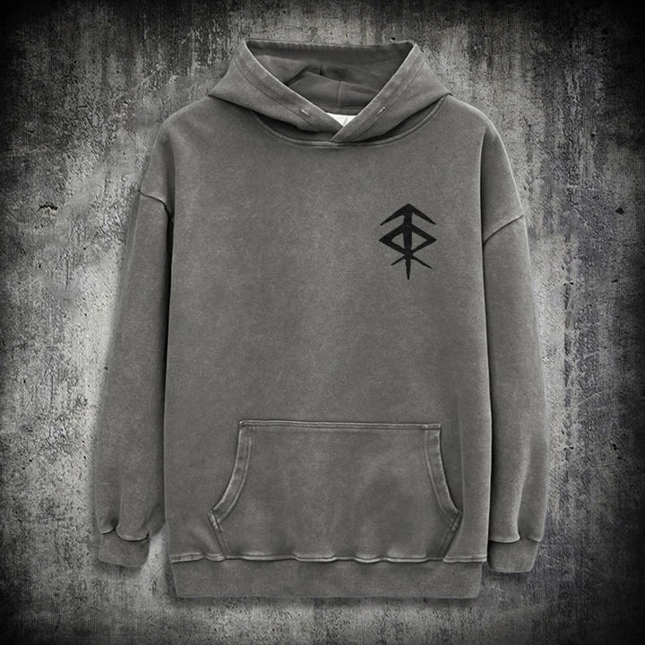 WorldNorse Vegvisir Kapuzenpullover mit beidseitigem Aufdruck, gewaschen - image 16