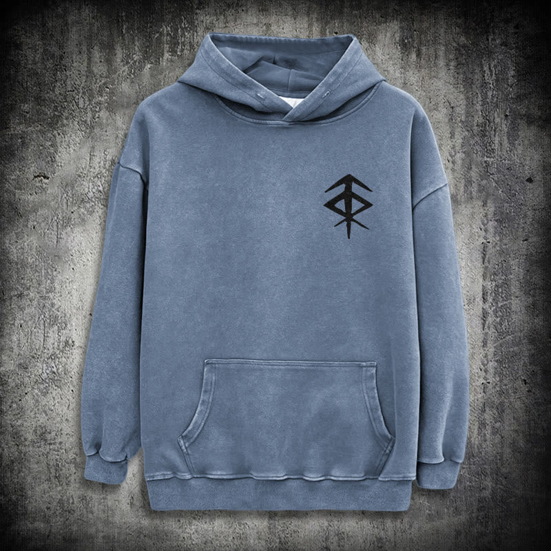 WorldNorse Vegvisir Kapuzenpullover mit beidseitigem Aufdruck, gewaschen - image 22