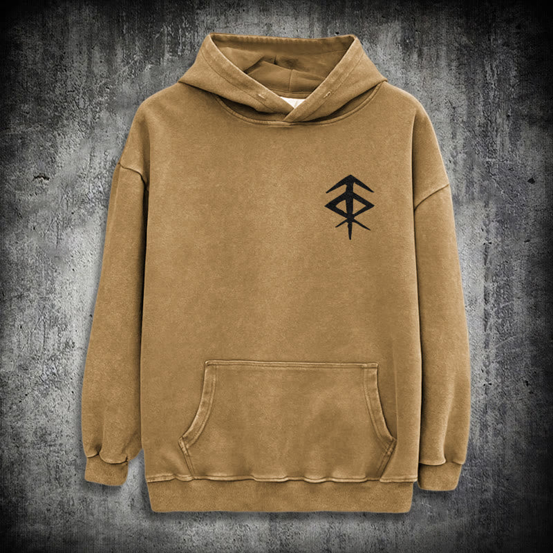 WorldNorse Vegvisir Kapuzenpullover mit beidseitigem Aufdruck, gewaschen - image 28